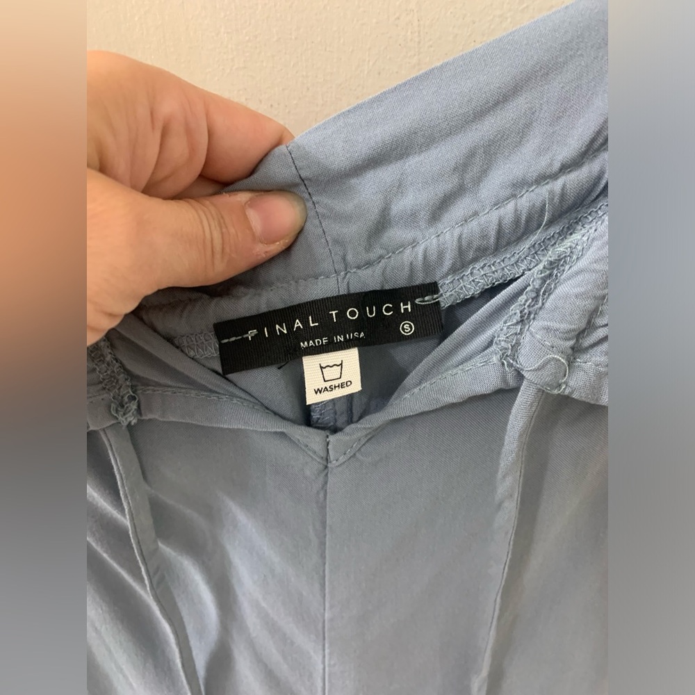 Final Touch light blue wide leg jumpsuit